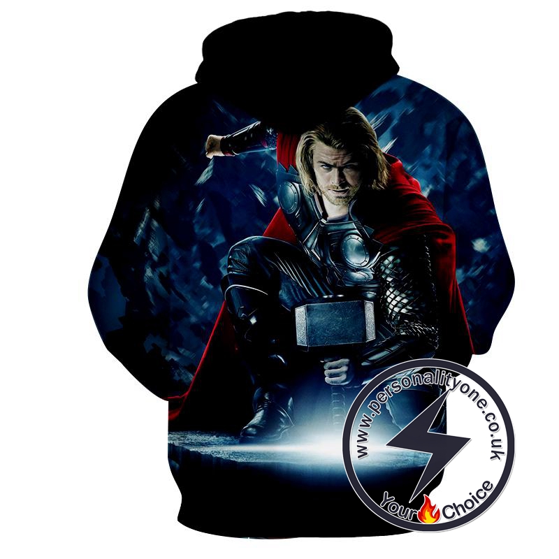 Thor in Action - Thor 3D - Hoodies